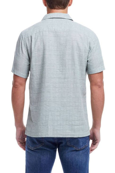 Weatherproof Vintage Washable Linen Dobby Button Up Shirt for Men in Hedge Green