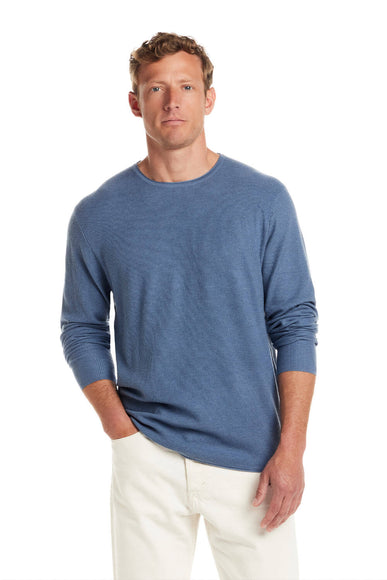 Weatherproof Vintage Merino Blend Roll Neck Sweater for Men in Blue Ashes