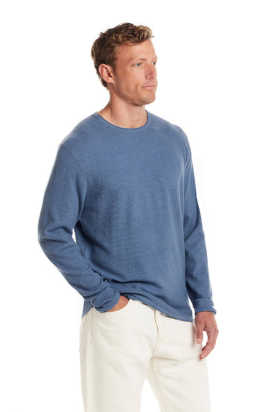 Weatherproof Vintage Merino Blend Roll Neck Sweater for Men in Blue Ashes