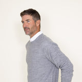 Weatherproof Vintage Crewneck Raglan Sweater for Men in Grey