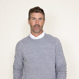 Weatherproof Vintage Crewneck Raglan Sweater for Men in Grey