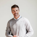 Weatherproof Vintage Crewneck Raglan Sweater for Men in Grey