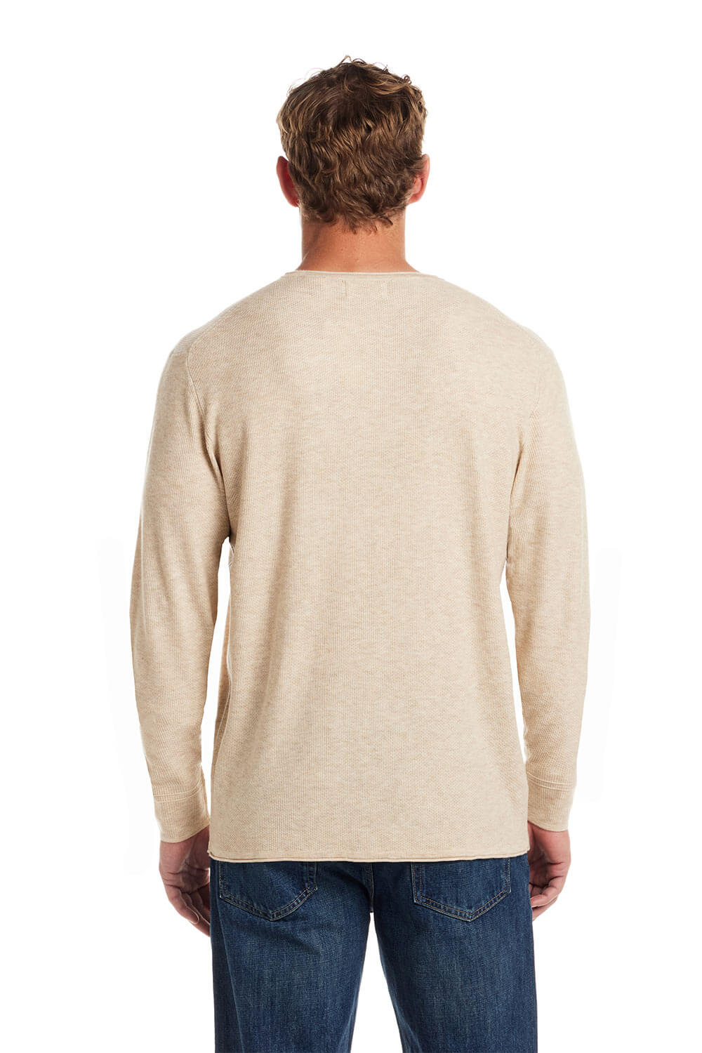 Weatherproof Vintage Merino Blend Roll Neck Sweater for Men in Oatmeal