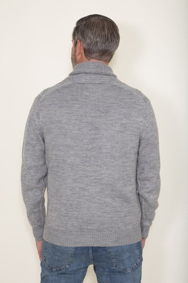 Weatherproof Vintage Cable Knit Fisherman Toggle Sweater for Men in Grey