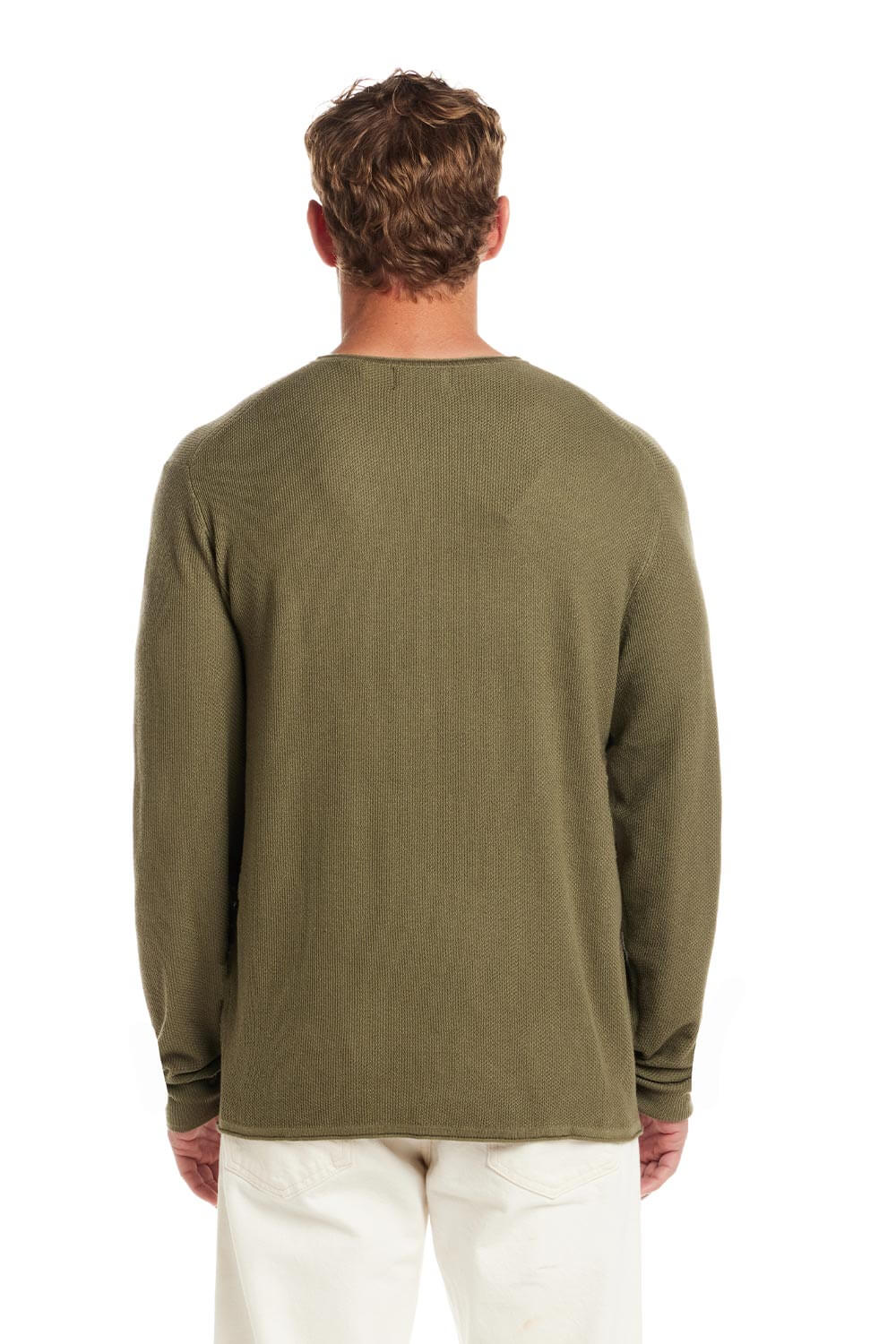 Weatherproof Vintage Merino Blend Roll Neck Sweater for Men in Tea Leaf