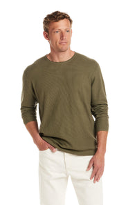 Weatherproof Vintage Merino Blend Roll Neck Sweater for Men in Tea Leaf