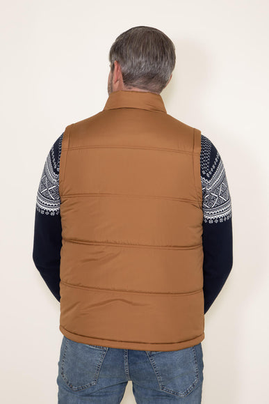 Weatherproof Vintage Flannel Lined Vest for Men in Carmel Brown
