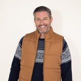 Weatherproof Vintage Flannel Lined Vest for Men in Carmel Brown