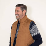 Weatherproof Vintage Flannel Lined Vest for Men in Carmel Brown
