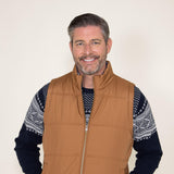 Weatherproof Vintage Flannel Lined Vest for Men in Carmel Brown