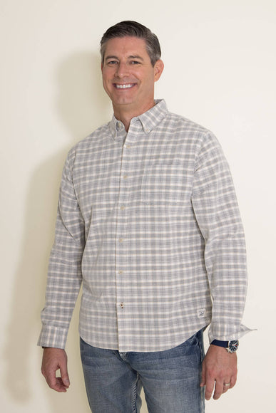 Weatherproof Vintage Corduroy Flannel for Men in White.