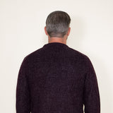 Weatherproof Vintage Half Cardi Stitch Crewneck Sweater for Men in Burgundy