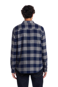 Weatherproof Vintage Brushed Flannel Shirt for Men in Insignia Blue