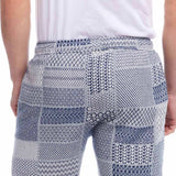 Weatherproof Vintage Knit Shorts for Men in Cream Navy
