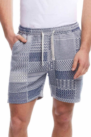Weatherproof Vintage Knit Shorts for Men in Cream Navy