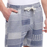 Weatherproof Vintage Knit Shorts for Men in Cream Navy