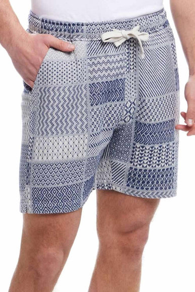 Weatherproof Vintage Knit Shorts for Men in Cream Navy