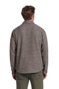 Weatherproof Vintage Mix Knit Shirt Jacket for Men in Chocolate Torte