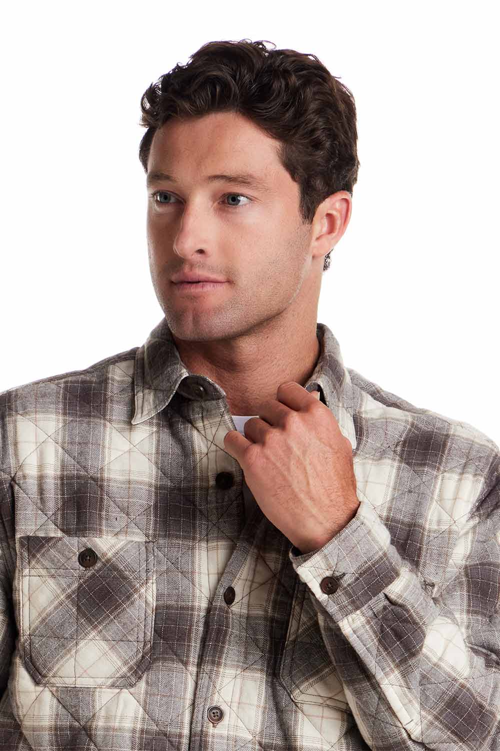 Weatherproof Vintage Quilted Shirt Jacket for Men in Major Brown