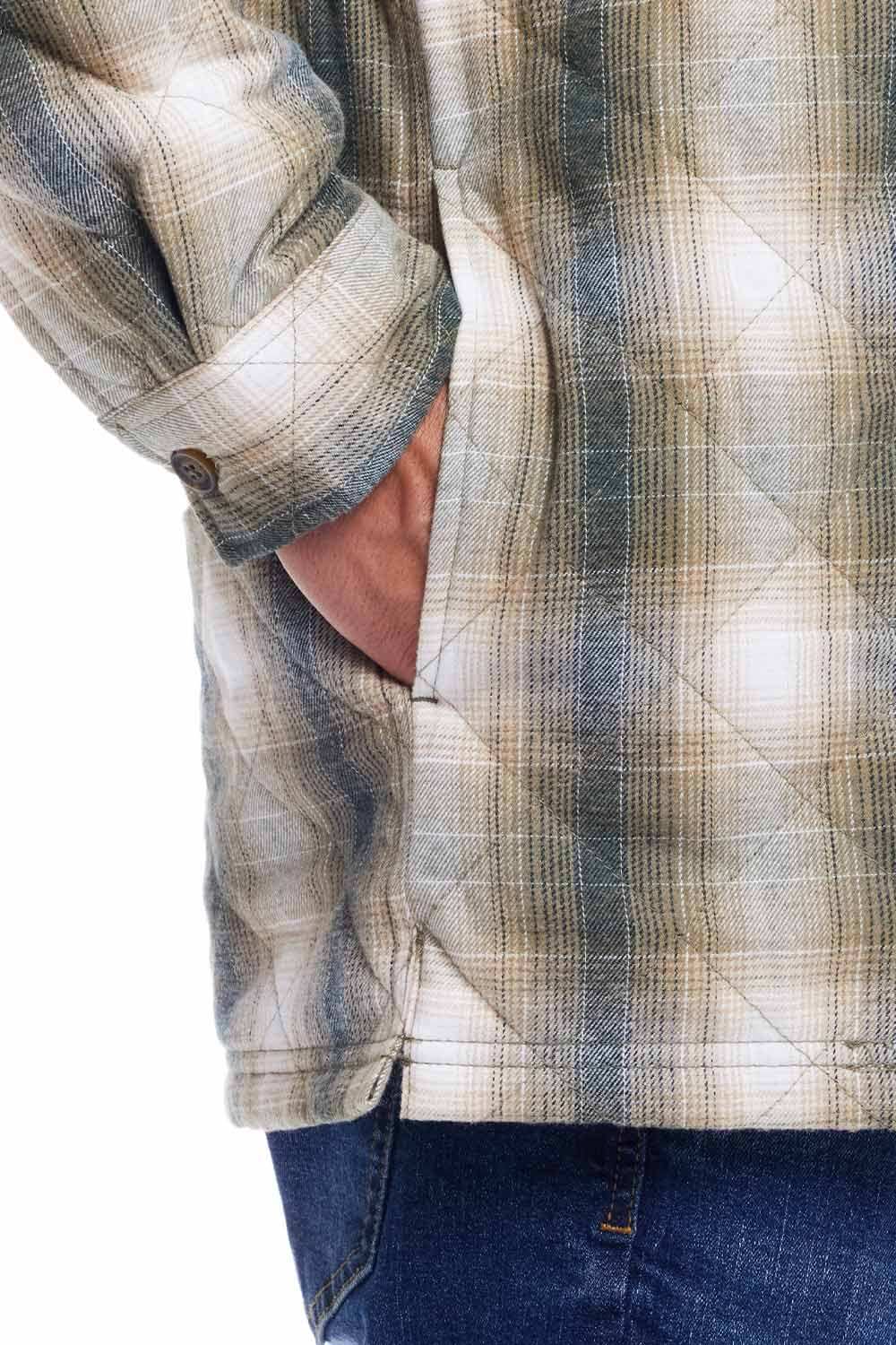 Weatherproof Vintage Quilted Shirt Jacket for Men in Kelp