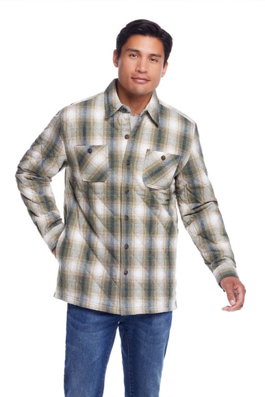 Weatherproof Vintage Quilted Shirt Jacket for Men in Kelp Forest