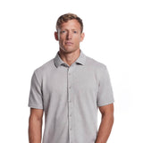 Weatherproof Vintage Twill Terry Knit Shirt for Men in Grey