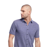 Weatherproof Vintage Twill Terry Knit Shirt for Men in Navy
