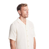 Weatherproof Vintage Air-Tex Weave Button Up Shirt for Men in Cream
