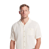 Weatherproof Vintage Air-Tex Weave Button Up Shirt for Men in Cream