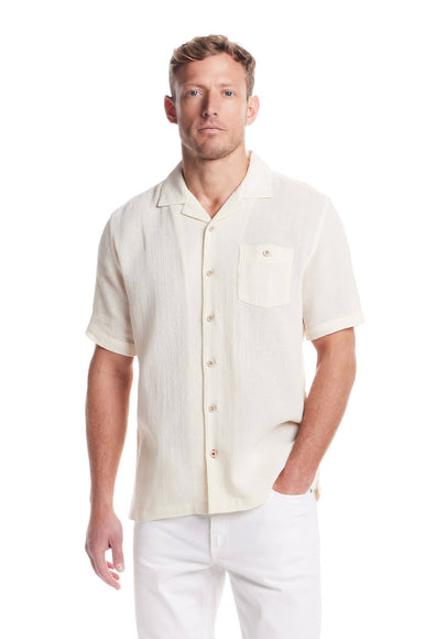 Weatherproof Vintage Air-Tex Weave Button Up Shirt for Men in Cream