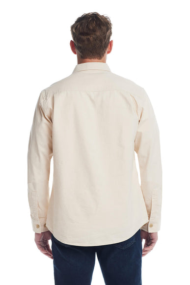 Weatherproof Vintage Slub Canvas Work Shirt for Men in Oatmeal