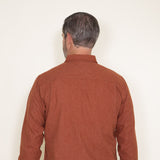 Weatherproof Vintage Brushed Antique Solid Flannel for Men in Spice