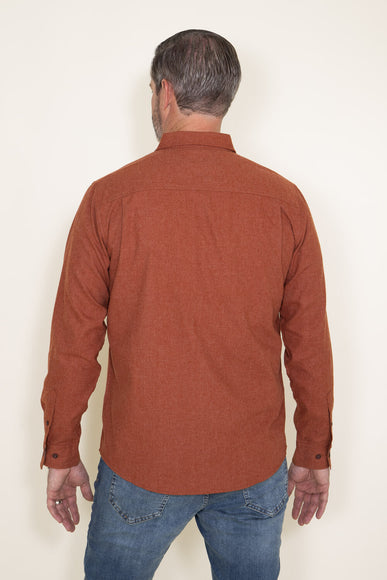 Weatherproof Vintage Brushed Antique Solid Flannel for Men in Spice