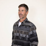 Weatherproof Vintage Southwest Unlined Shirt Jacket for Men in Grey