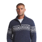 Weatherproof Vintage Southwest Quarter Zip for Men in Tricolor Blue