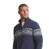 Weatherproof Vintage Southwest Quarter Zip for Men in Tricolor Blue