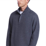 Weatherproof Vintage Southwest Quarter Zip Sweater for Men in Smoke Grey Heather