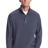 Weatherproof Vintage Southwest Quarter Zip Sweater for Men in Smoke Grey Heather