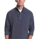 Weatherproof Vintage Southwest Quarter Zip Sweater for Men in Smoke Grey Heather