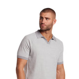 Weatherproof Vintage Mixy Striped Johnny Collar Sweater Shirt for Men in Grey Twist