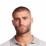 Weatherproof Vintage Mixy Striped Johnny Collar Sweater Shirt for Men in Grey Twist