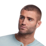 Weatherproof Vintage Jersey Henley Shirt for Men in Sea Spray Heather