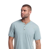 Weatherproof Vintage Jersey Henley Shirt for Men in Sea Spray Heather