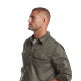 Weatherproof Vintage Suede Shirt Jacket for Men in Army