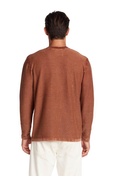 Weatherproof Twill Stonewash Sweater for Men in Gingerbread