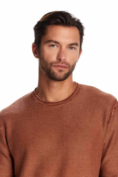 Weatherproof Twill Stonewash Sweater for Men in Gingerbread