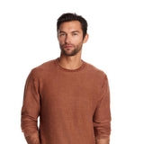Weatherproof Twill Stonewash Sweater for Men in Gingerbread