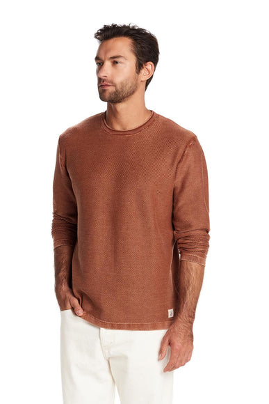 Weatherproof Twill Stonewash Sweater for Men in Gingerbread