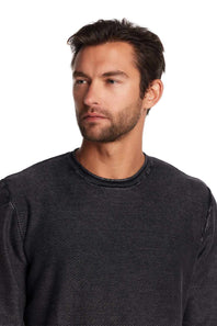 Weatherproof Vintage Twill Stonewash Sweater for Men in Meteorite