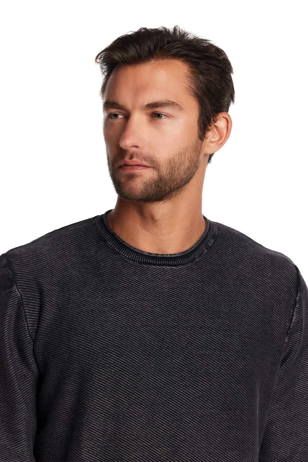 Weatherproof Vintage Twill Stonewash Sweater for Men in Meteorite